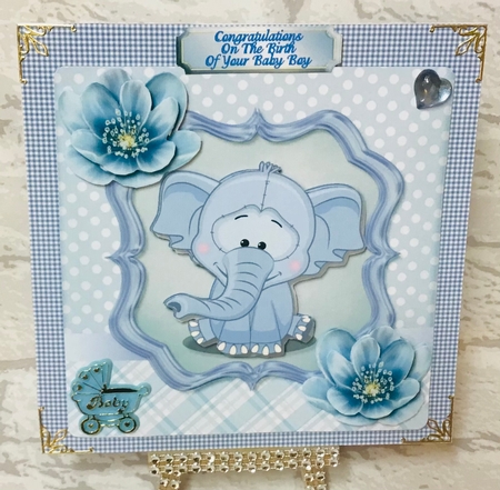 Birthday Boy (baby) Cute Elephant by Anita Henery