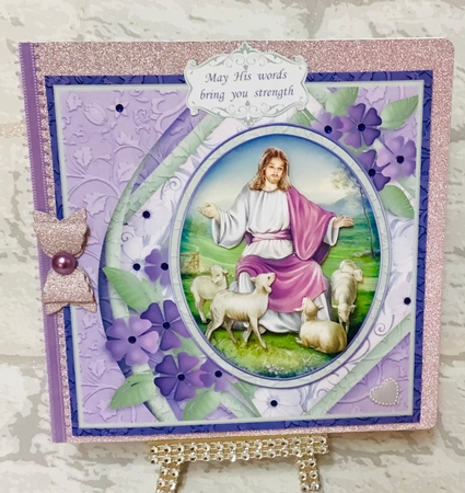THE LORD IS MY SHEPHERD 7.5 Easter Sympathy Decoupage & Insert Mini Kit by Anita Henery