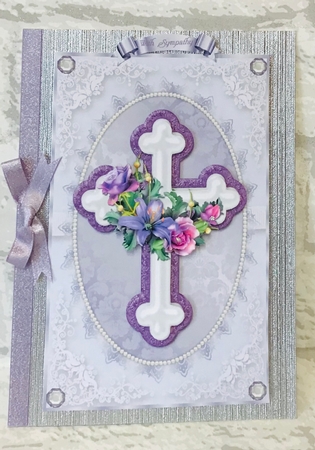 Cross and Flowers 6 by Anita Henery
