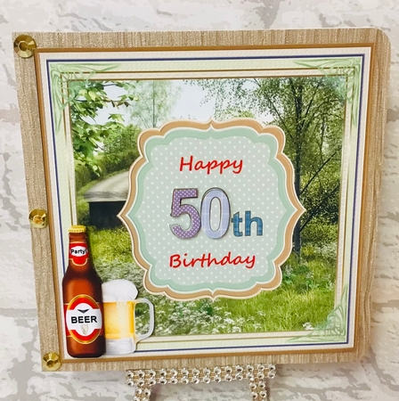 Happy 50th Birthday Beautiful Countryside Topper by Anita Henery