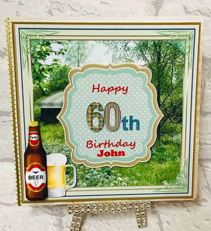 Happy 60th Birthday Beautiful Countryside Topper by Anita Henery