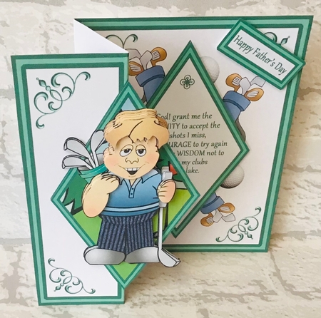 Diamond fold back - A Golfers Prayer by Anita Henery