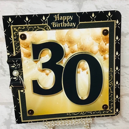 30th Birthday Black and Gold by Anita Henery