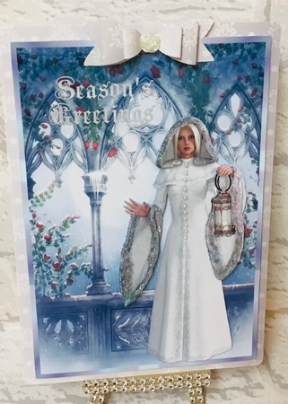 Gothic Christmas - A4 card making sheet with decoupage by Anita Henery