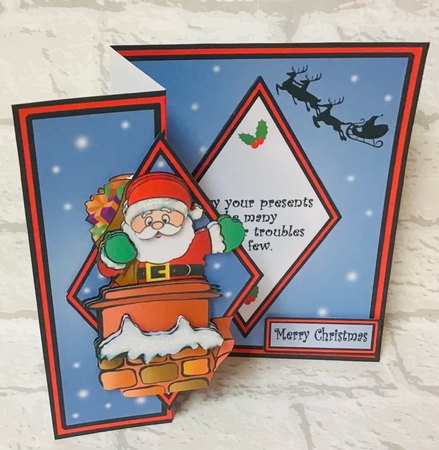 Diamond fold back Down the chimney by Anita Henery