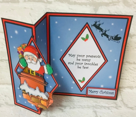 Diamond fold back Down the chimney by Anita Henery