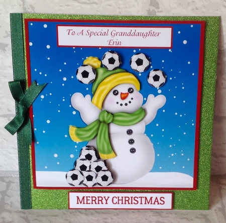 FOOTBALL SNOWMAN QUICK CARD SHEET 1 by Anita Henery