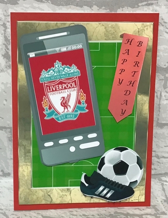 Football Phone Card Trophy by Anita Henery
