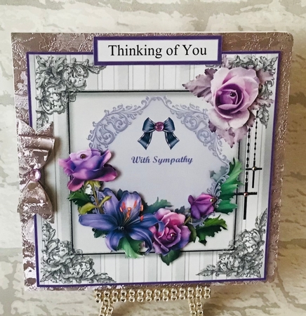 Sympathy-Purple Flowers mini kit by Anita Henery