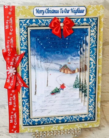 BRINGING HOME THE TREE 5X7 by Anita Henery