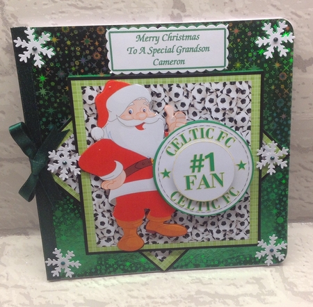 CELTIC FAN - SANTA FOOTBALL TOPPER  by Anita Henery