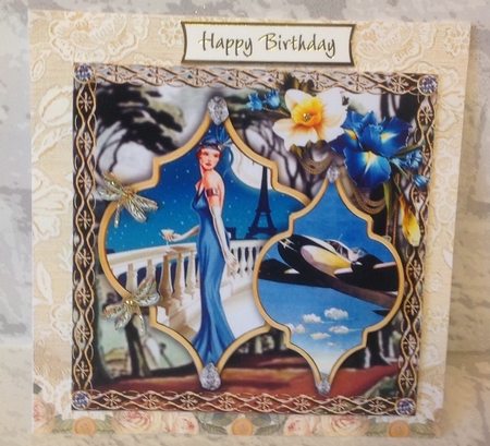 Travelling Lady 2 - jonquil and iris by Anita Henery