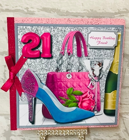21st card topper female by Anita Henery