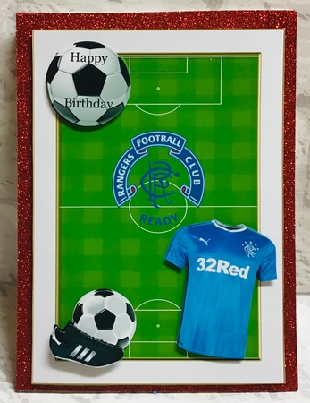 Football card for Glasgow Rangers Fan - various greetings by Anita Henery