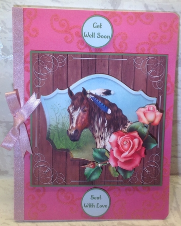 FRAMED HORSE & ROSES MINI KIT by Anita Henery
