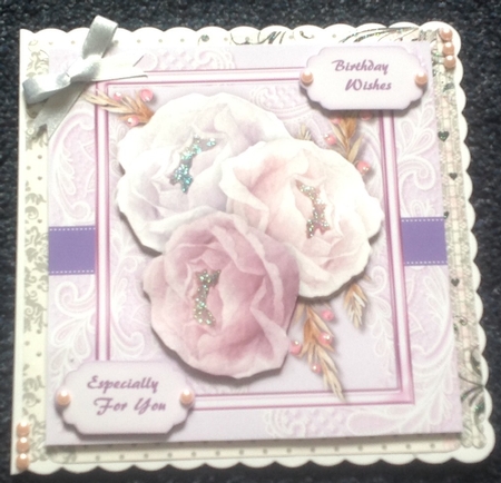 Llilac Roses on Lace  by Anita Henery