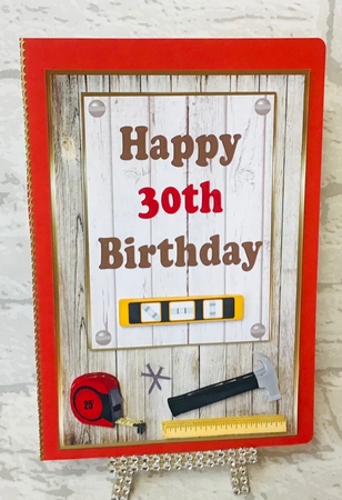Wood Panel 30th Birthday Topper by Anita Henery