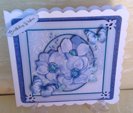 Tranquil Butterflys and Anemones  by Anita Henery