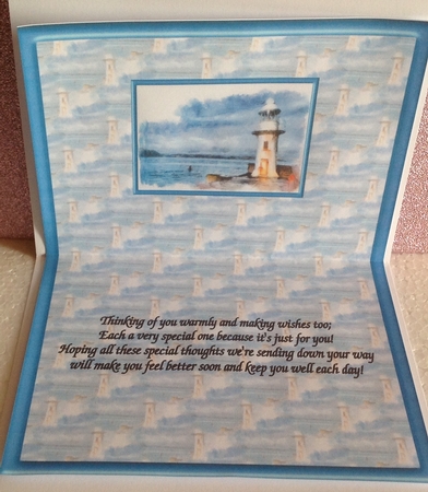 JJ LIGHTHOUSE TEA BAG 7X5 FATHERS DAY BIRTHDAY AND MORE MINI KIT by Anita Henery