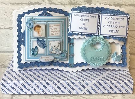 Lovely 4, Square Baby Boy Congratulations  by Anita Henery