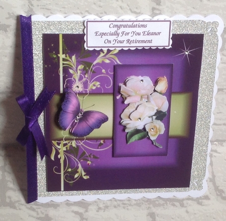 beautiful rose greetings purple by Anita Henery