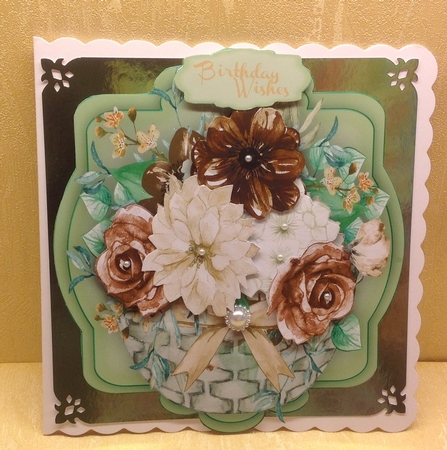 Beautiful Basket of Cream Flowers  by Anita Henery