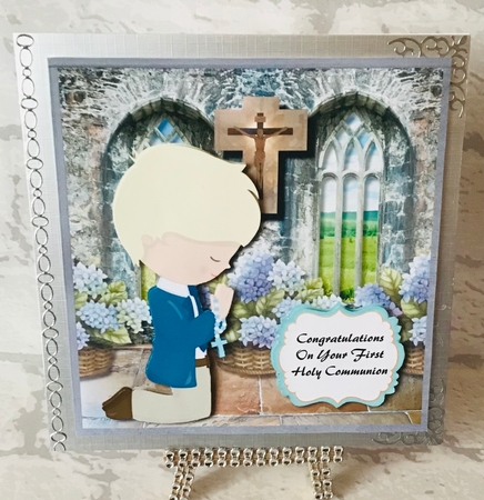 First Holy Communion boy blonde by Anita Henery