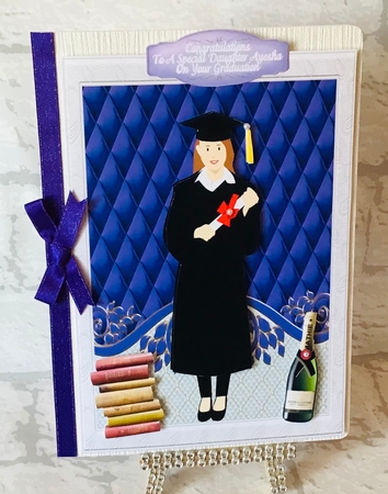 Graduation - Female - purple background by Anita Henery