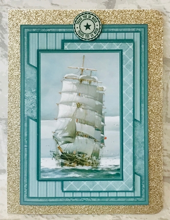 Nautical sailing ship ocean fathers day mens birthday cards for men quick card by Anita Henery
