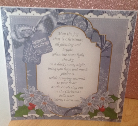 Blue Robin Seasons Greetings 8x8inch Fancy Insert by Anita Henery