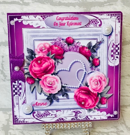 Peony Perfect Card Topper 3 by Anita Henery