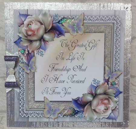 The Greatest Gift In Life Is Friendship Beige 8x8 by Anita Henery