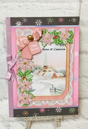 Snow Church Happy Christmas 7x5in Fancy Lace Step by Step by Anita Henery
