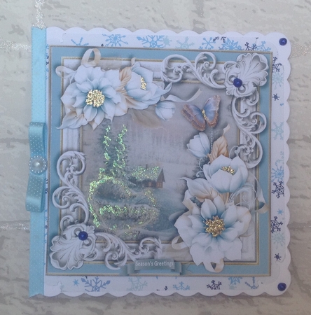 Christmas at the Cabin Card Topper  by Anita Henery