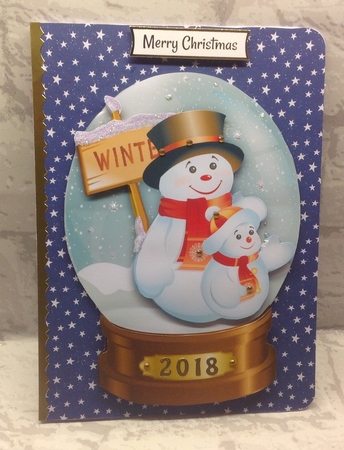 2 lovely snow globe Toppers  by Anita Henery