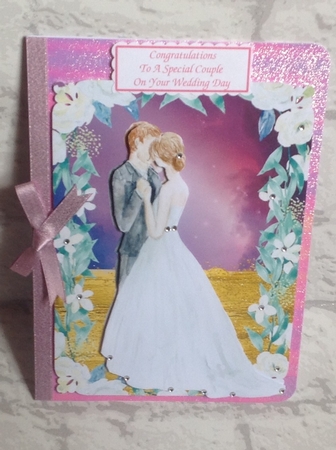 Beach Wedding A5 Quick Card/Topper by Anita Henery