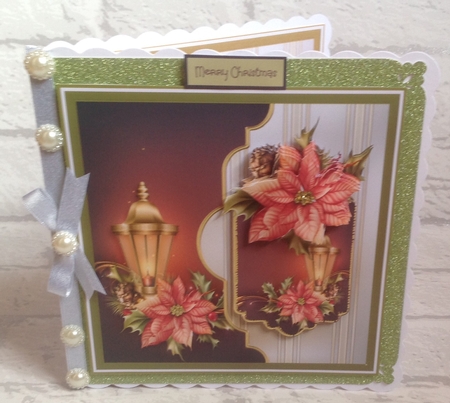 Lamp and poinsettia by Anita Henery