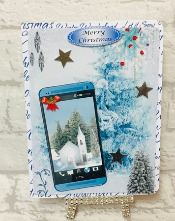 Christmas Church Phone card 2 by Anita Henery