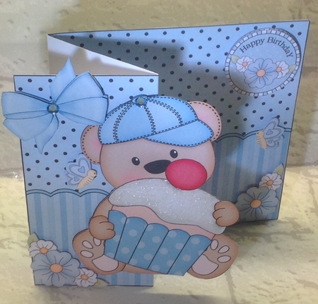 3D Shaped No-Hole Fold Back Mini Kit -  Cute Little Austin Bear by Anita Henery
