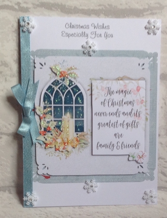 Christmas sentiment with toppers by Anita Henery