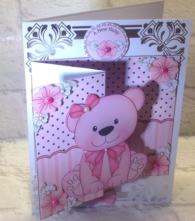 3D Shaped No-Hole Fold Back Mini Kit -  Cute Little Bliss Bear by Anita Henery