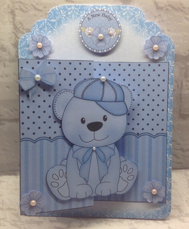3D Shaped No-Hole Fold Back Mini Kit -  Cute Little Benjy Bear by Anita Henery