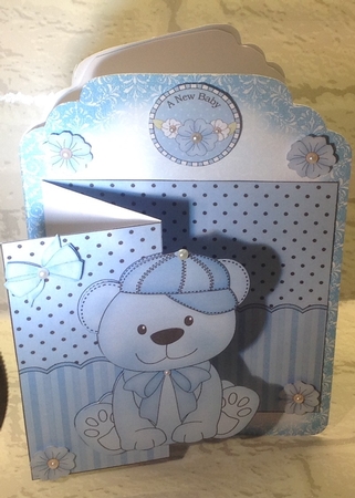 3D Shaped No-Hole Fold Back Mini Kit -  Cute Little Benjy Bear by Anita Henery
