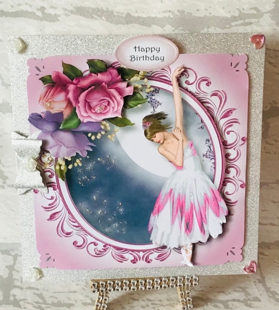 Beautiful Ballerina With Belle Epoque Roses by Anita Henery
