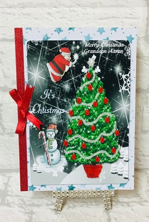 Santa and Christmas tree by Anita Henery