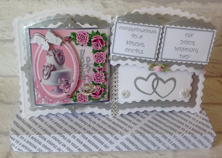 Pearls and pink roses for that special Wedding Day 8x8 by Anita Henery