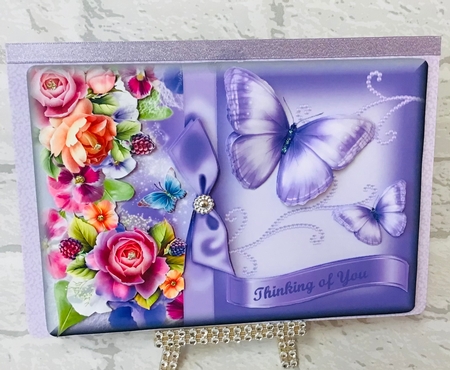 Florals and pearls with Butterflies  by Anita Henery