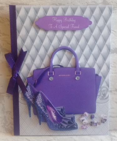 Glitter Shoes & Purple Handbag by Anita Henery