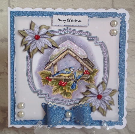  7x7  Christmas birdhouse by Anita Henery