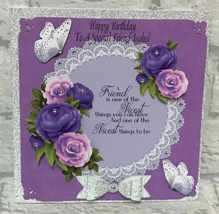 Purple Peony Friend Card 3 by Anita Henery